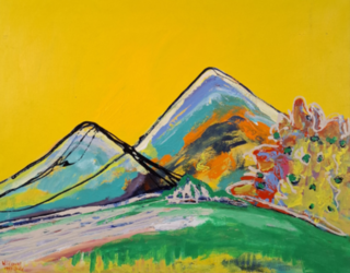 Acryl schilderij, Maya Wildevuur, Italië , 1997